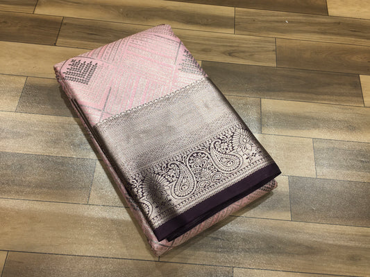 Semi Kanchipuram Tissue Saree