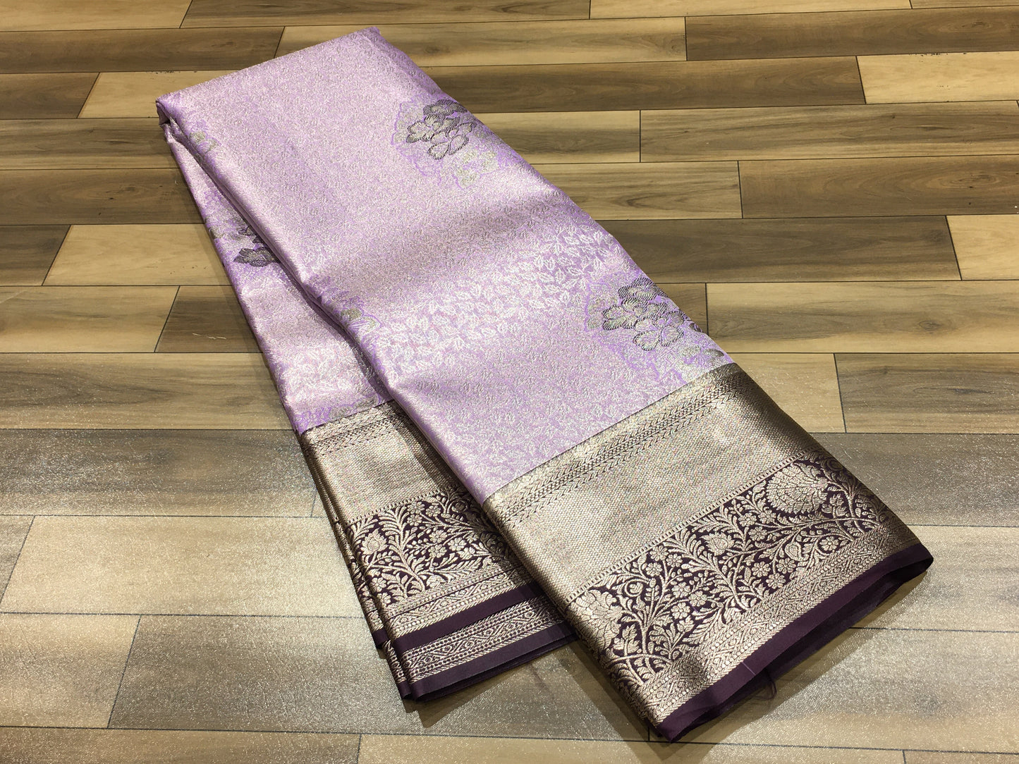 Semi Kanchipuram Tissue Saree