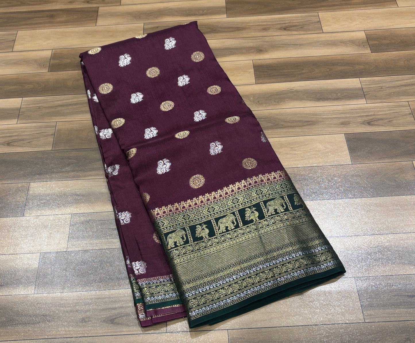 Munga crape Saree