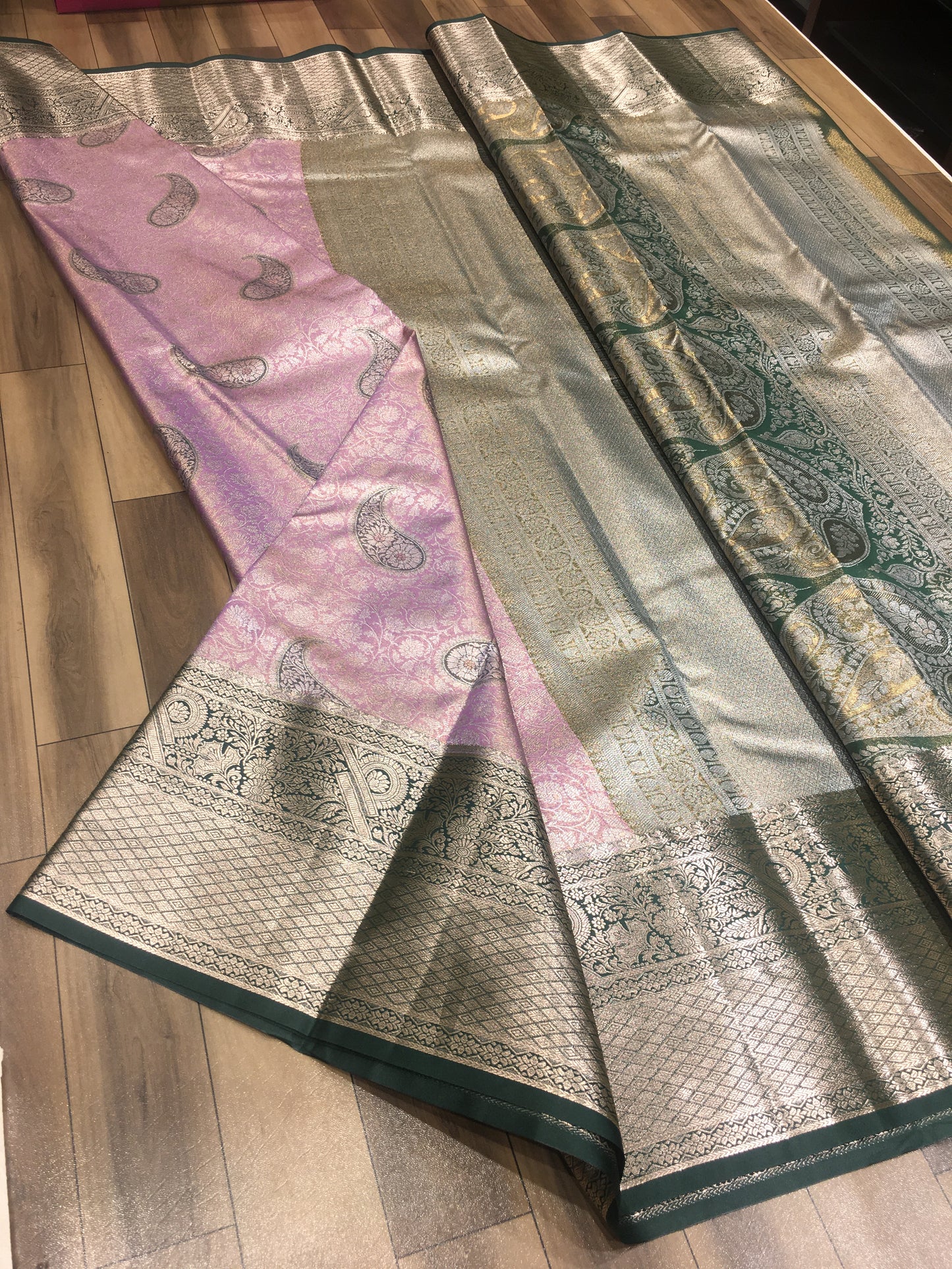 Semi Kanchipuram Tissue Saree