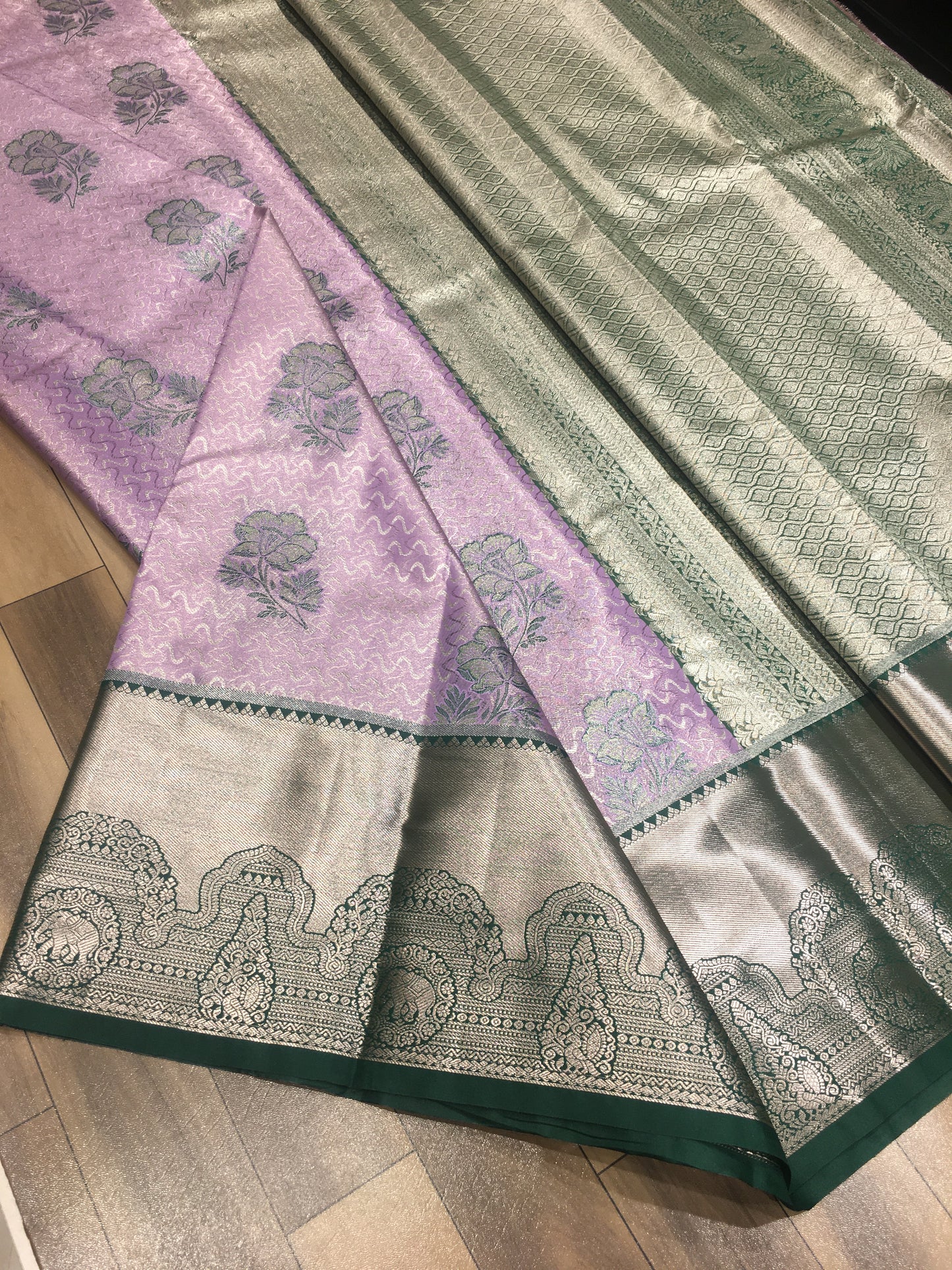 Semi Kanchipuram Tissue Saree