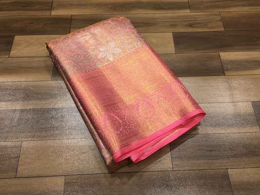 Semi Kanchipuram Tissue Saree