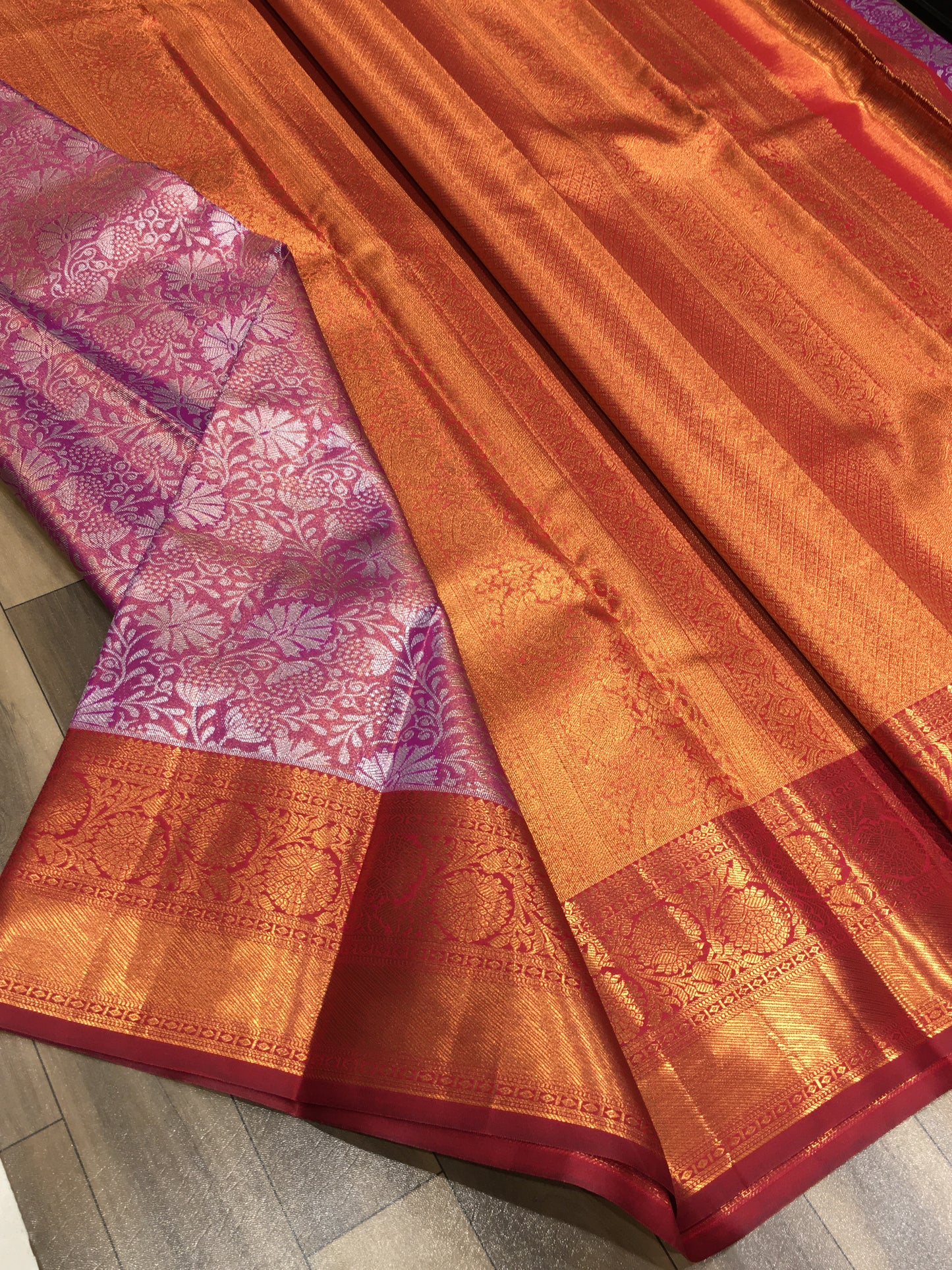 Semi Kanchipuram Tissue Saree