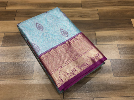 Semi Kanchipuram Tissue Saree