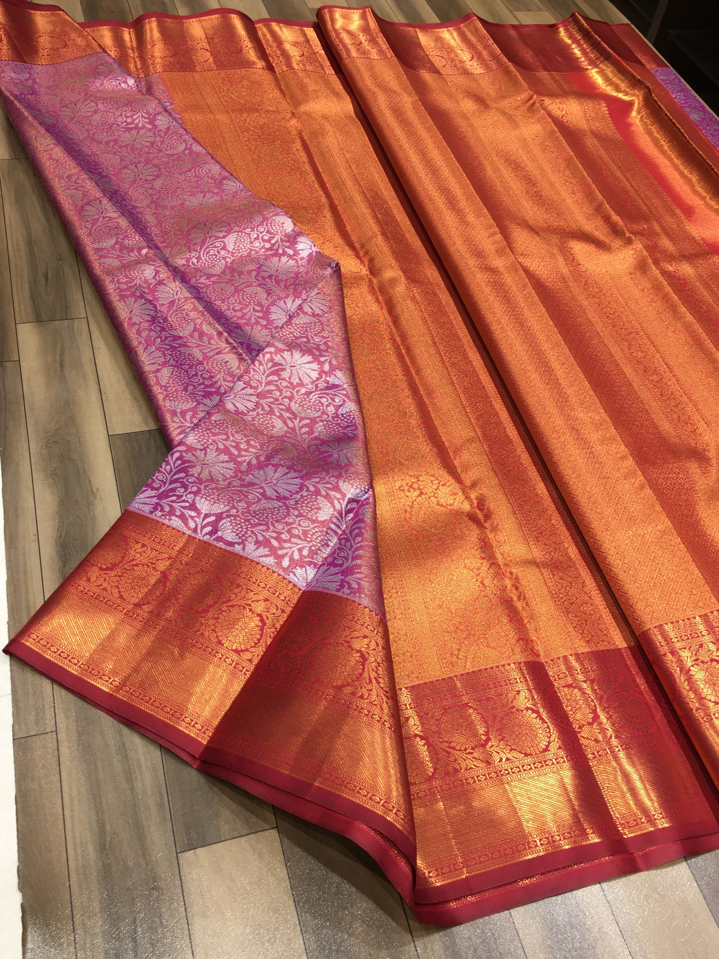 Semi Kanchipuram Tissue Saree