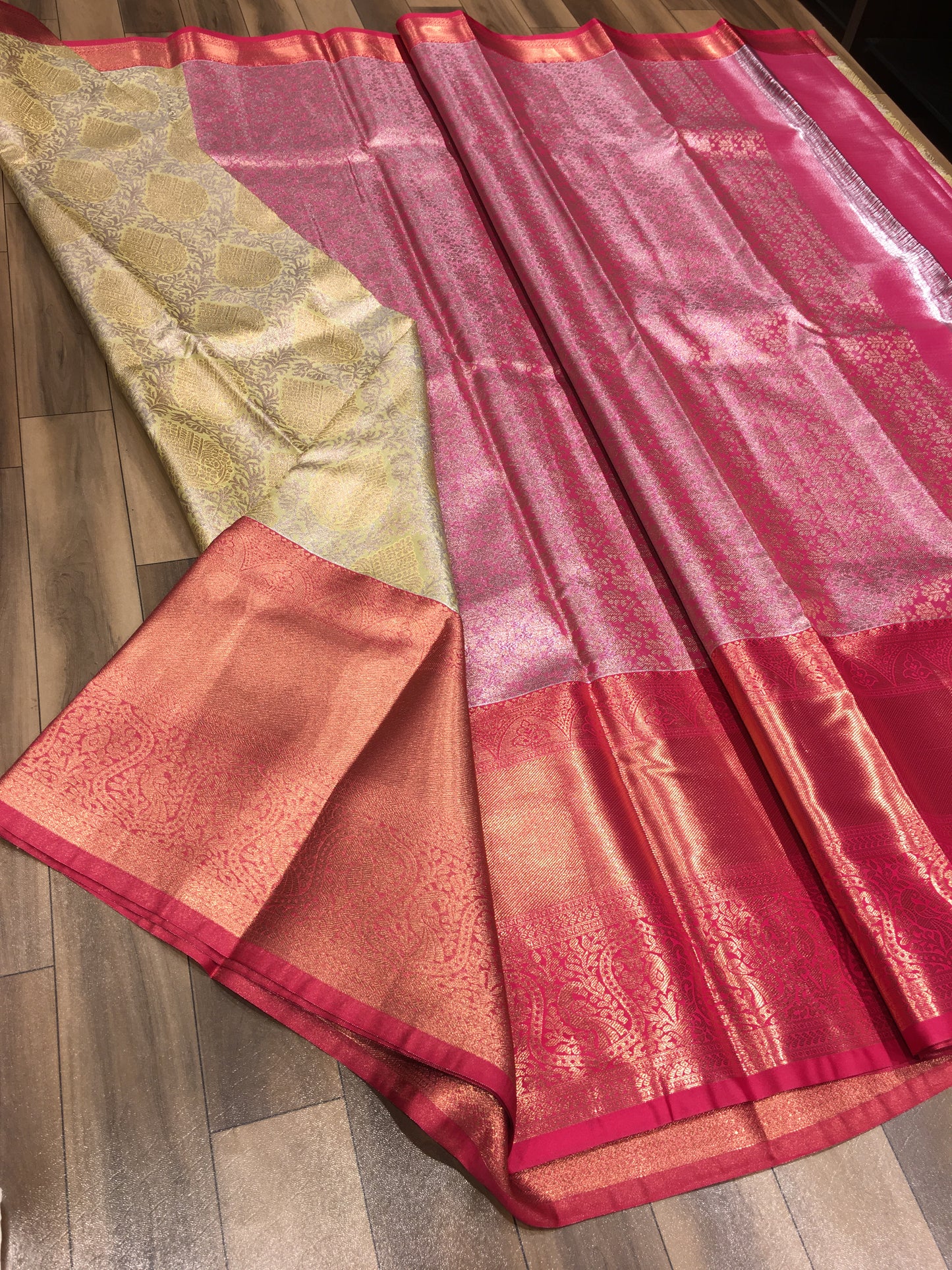 Semi Kanchipuram Tissue Saree