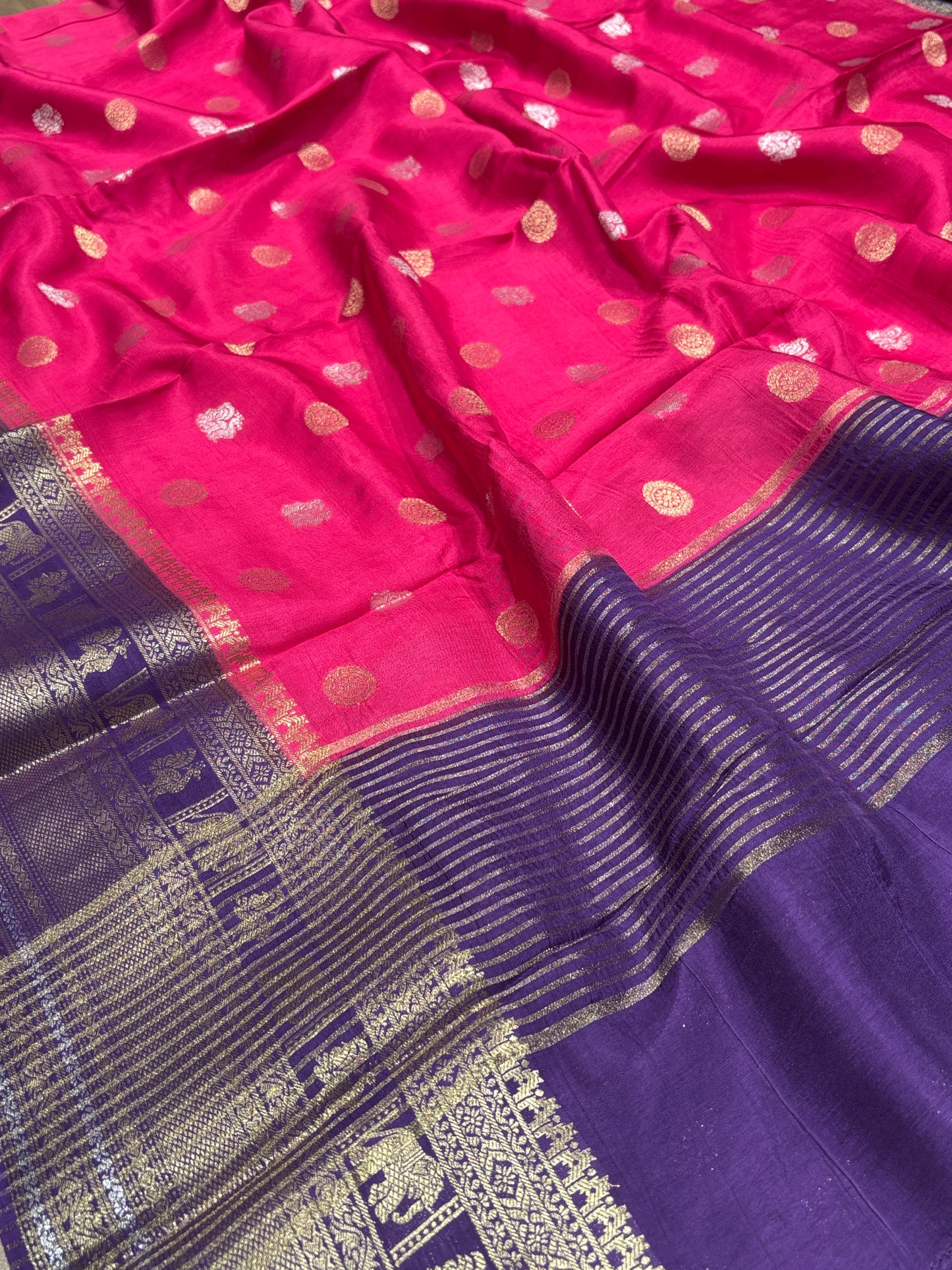 Munga crape saree