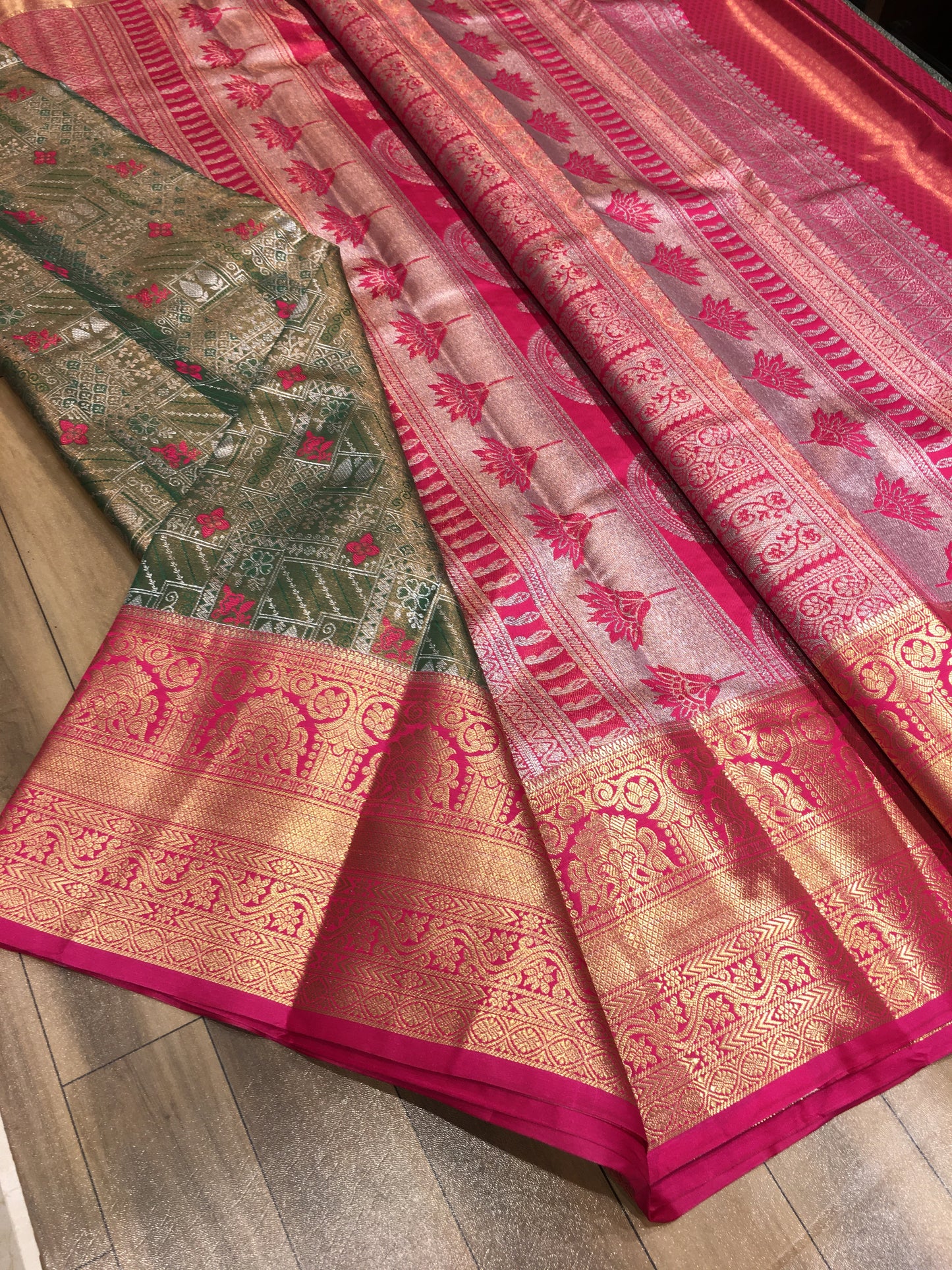 Semi Kanchipuram Tissue Saree