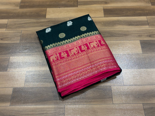 Munga crape Saree