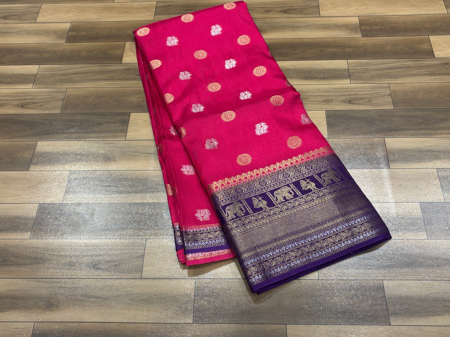 Munga crape saree