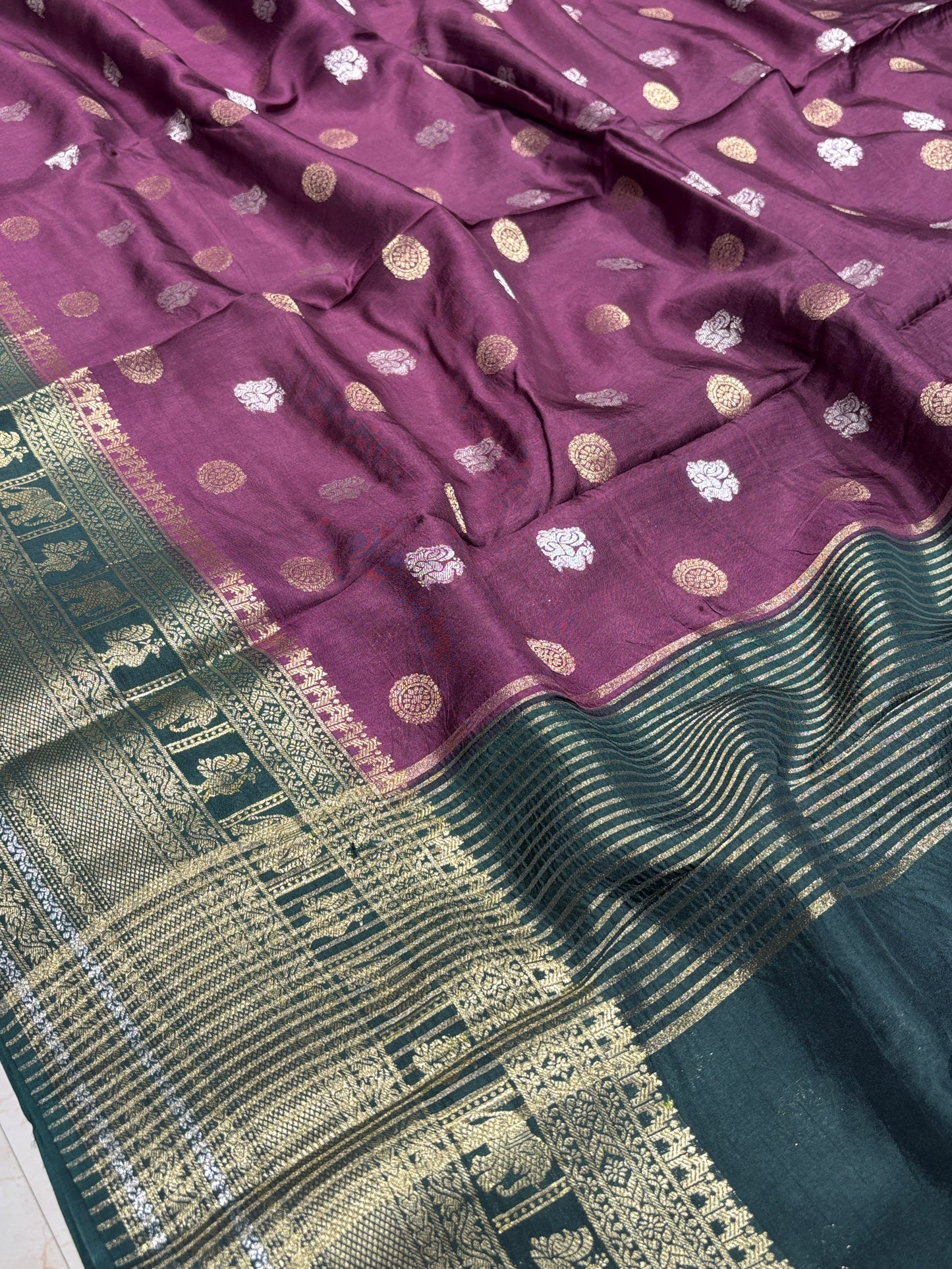 Munga crape Saree