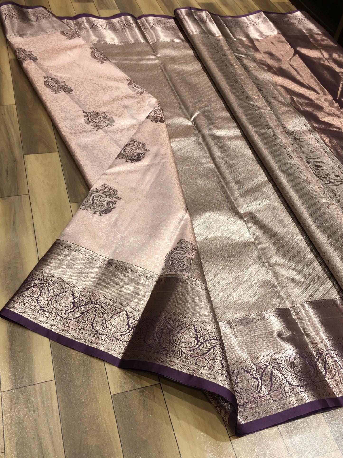 Semi Kanchipuram Tissue Saree