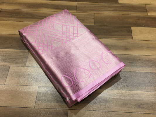 Semi Kanchipuram Tissue Saree