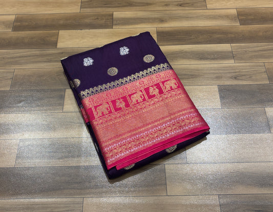 Munga crape Saree