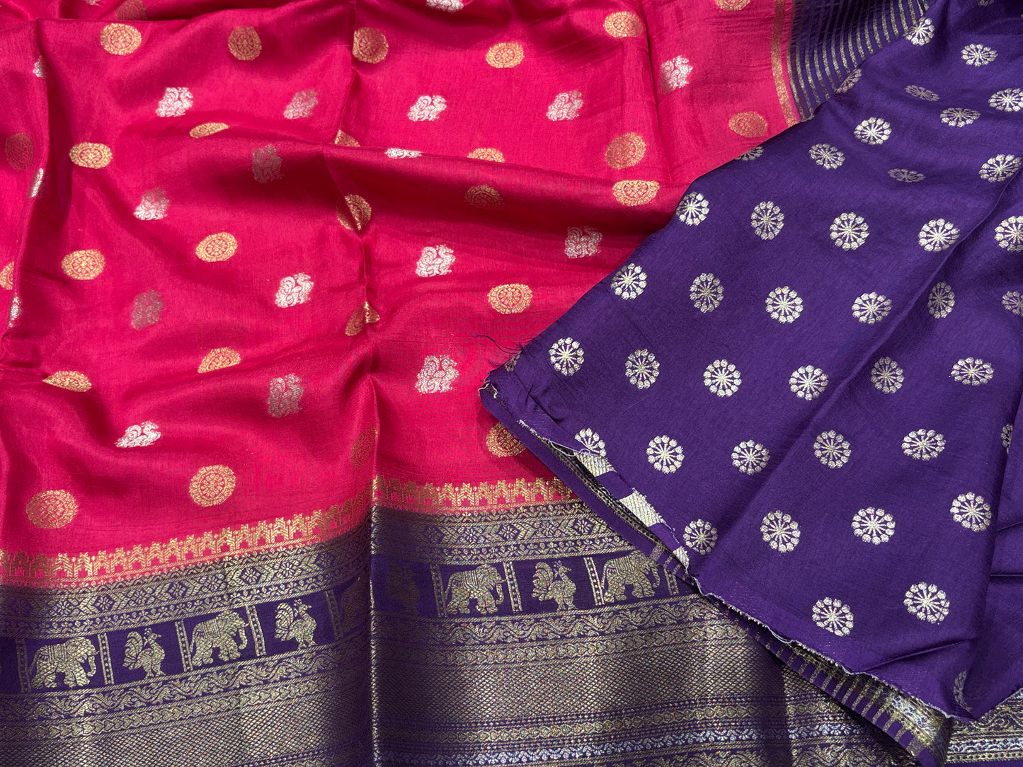 Munga crape saree