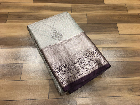 Semi Kanchipuram Tissue Saree