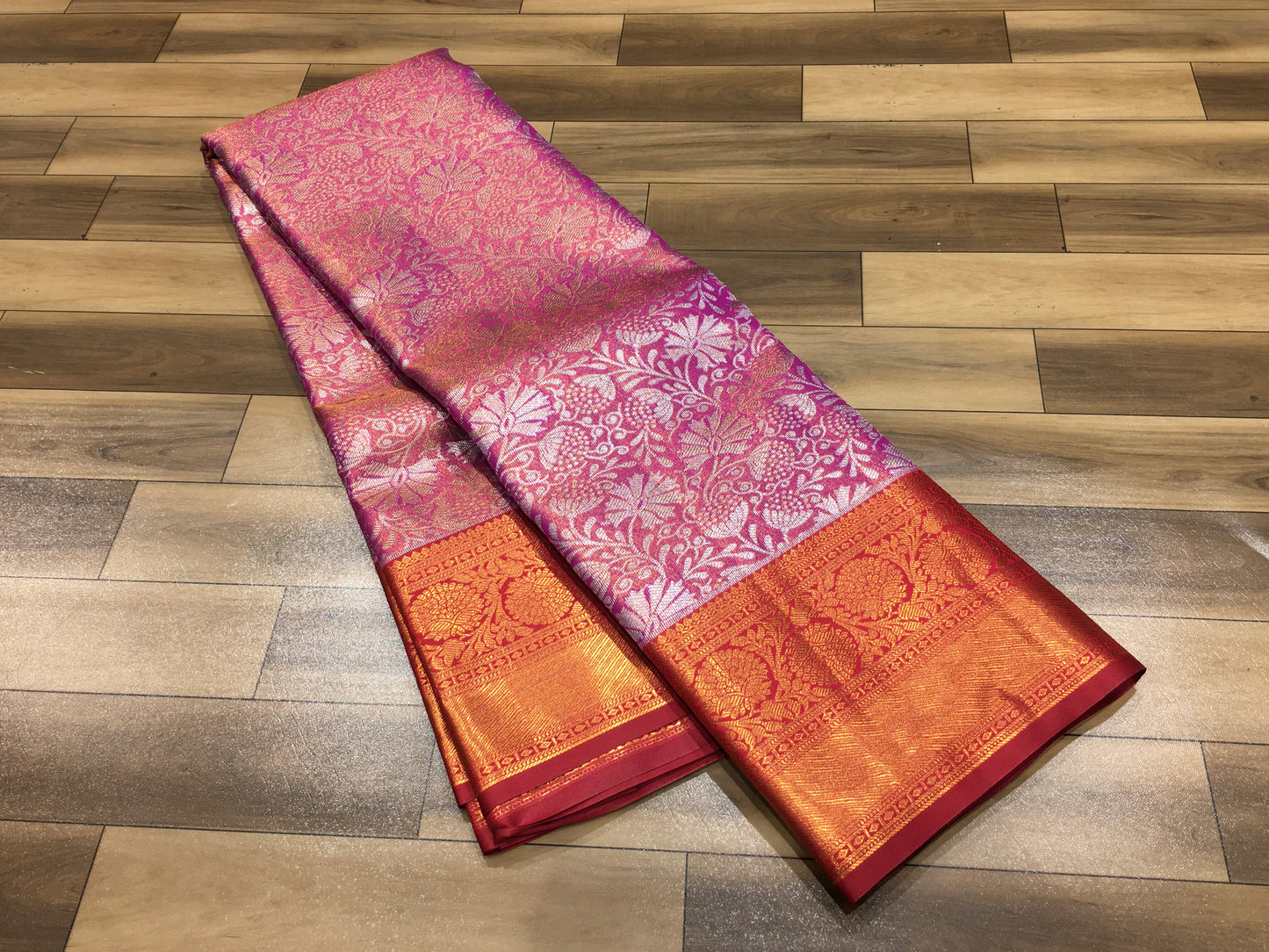 Semi Kanchipuram Tissue Saree