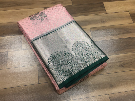 Semi Kanchipuram Tissue Saree