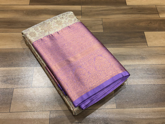 Semi Kanchipuram Tissue Saree