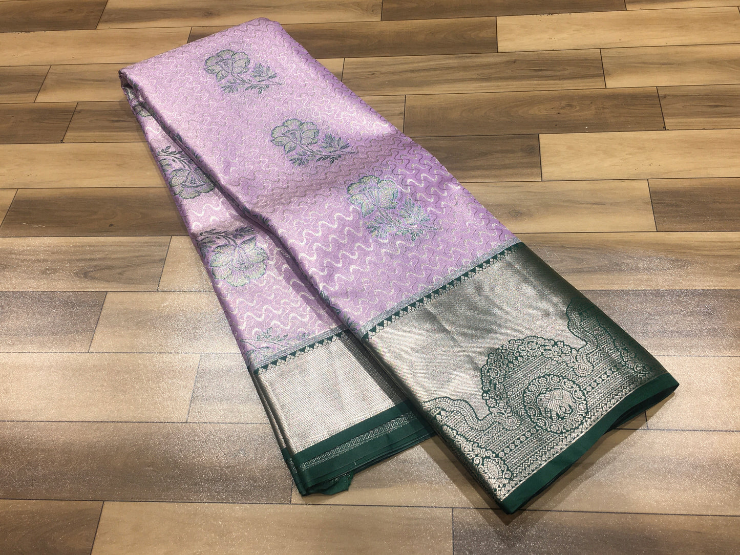 Semi Kanchipuram Tissue Saree