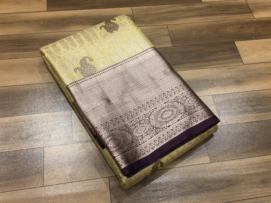 Semi Kanchipuram Tissue Saree