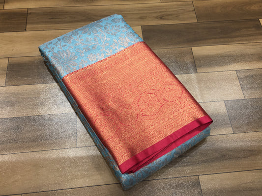 Semi Kanchipuram Tissue Saree