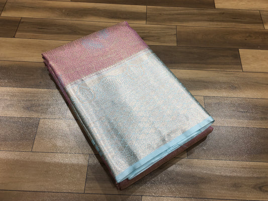 Semi Kanchipuram Tissue Saree